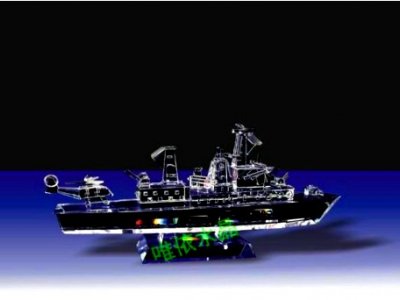 水晶军舰模型 sj-005